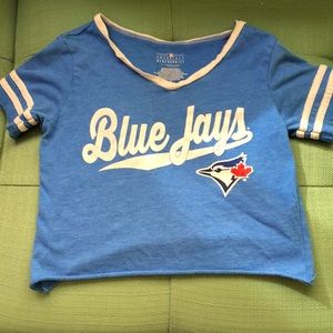 Blue cropped tank top Blue Jays size medium girls.